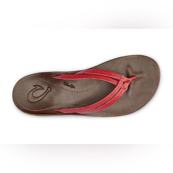 NWT- OLUKAI WOMEN'S U'I- Ohia red/ dark Java- Women’s sizing- 9 - Picture 1 of 7